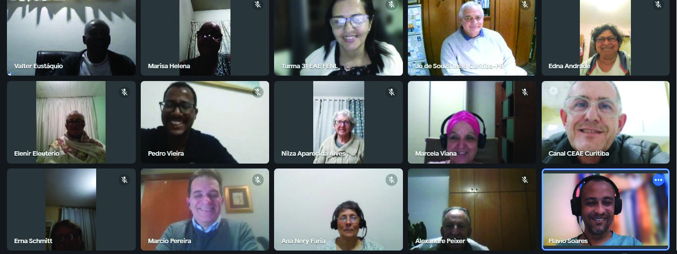 Pessoas em uma reunião online