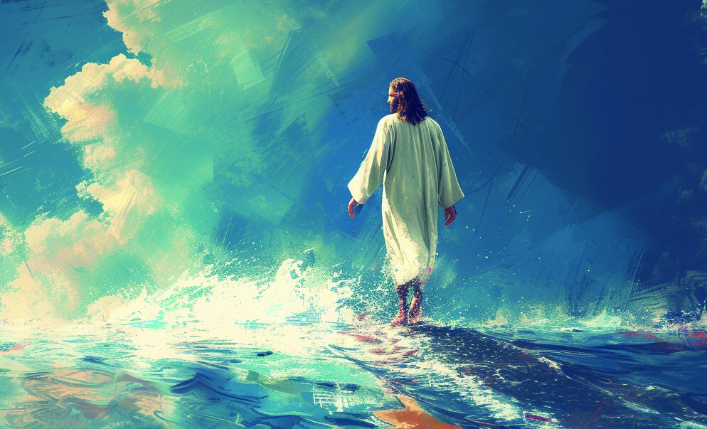 Jesus caminha sobre as águas