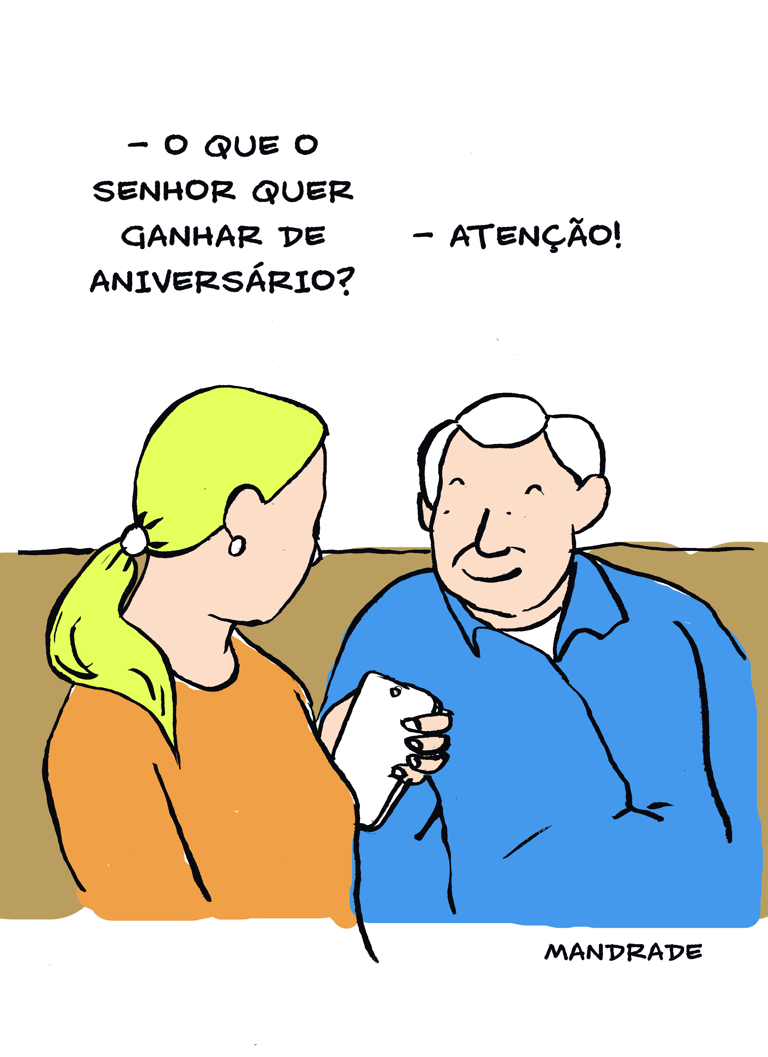 Charge publicada na edição